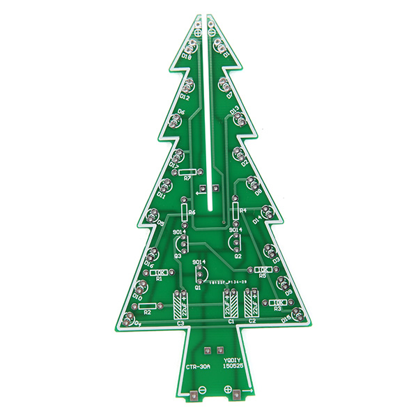 5Pcs Geekcreit® DIY Christmas Tree LED Flash Kit 3D Electronic Learning Kit 10