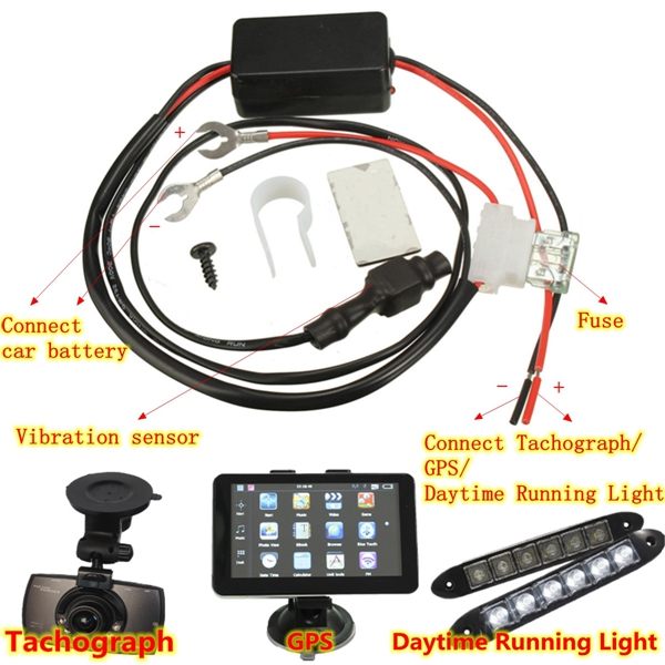 Automatically Car Universal Daytime Running Light Tachograph GPS Controller 12V