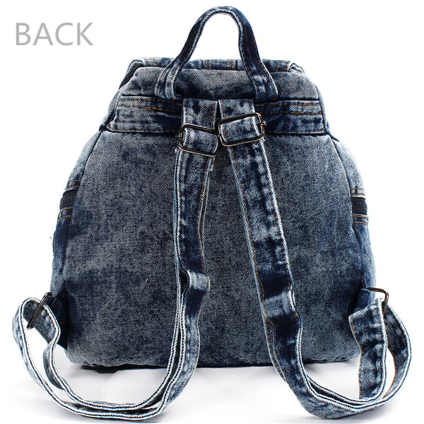 Back View Show of Women Canvas Backpack