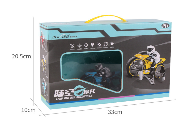 R22 Flying Motorcycle 2-In-1 Land/Air Mode Racing Motorbike 2.4G RC Drone Quadcopter - Photo: 10