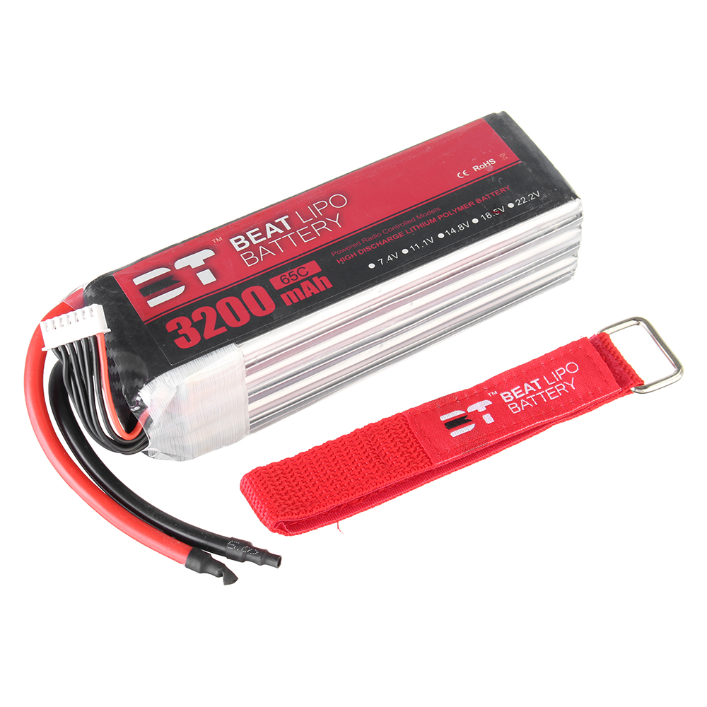 BT BEAT 22.2V 3200mAh 65C 6S Lipo Battery Without Plug With Battery Strap for RC Racing Drone - Photo: 5