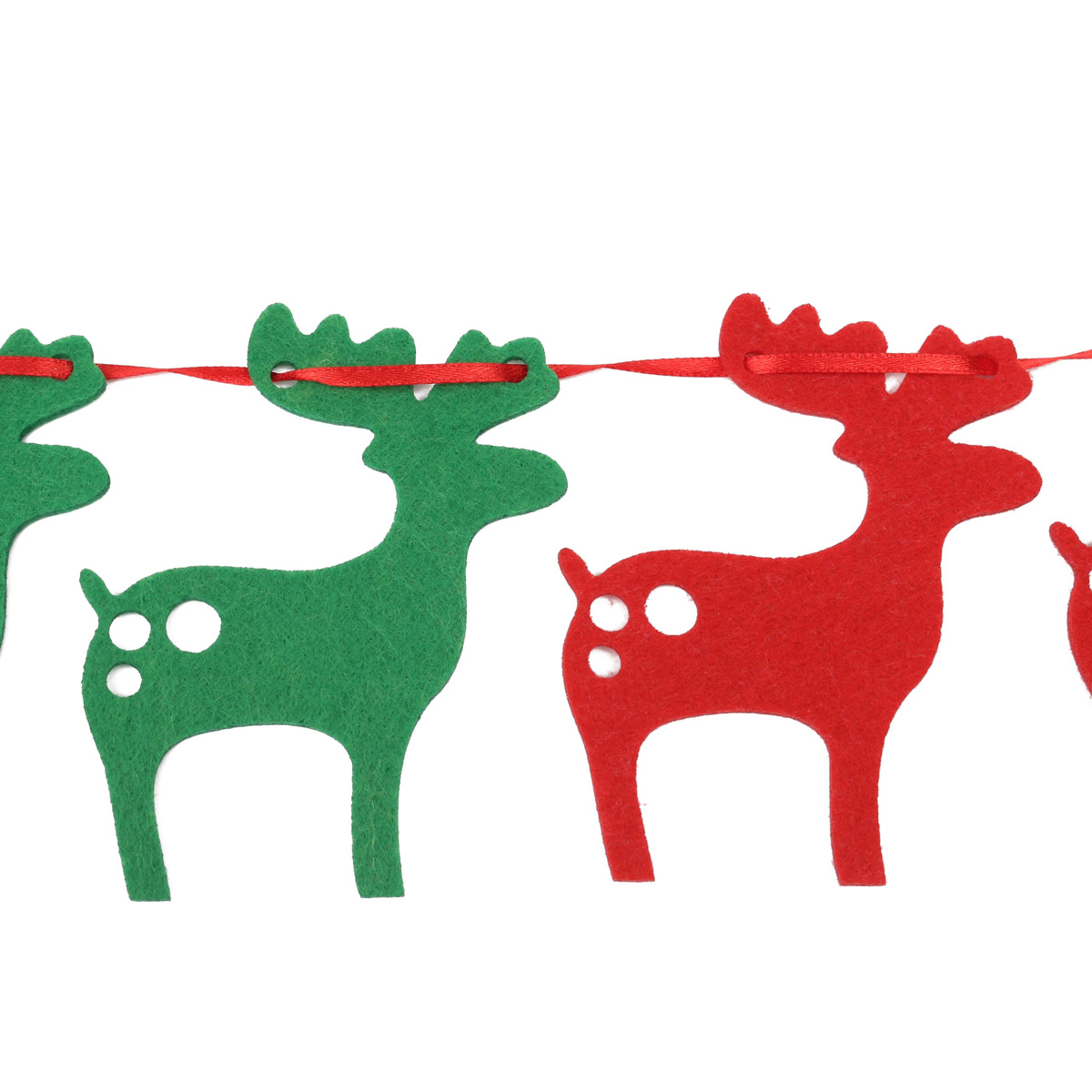10pcs Elk Christmas Bunting Garland Banner Deer Hanging Decoration