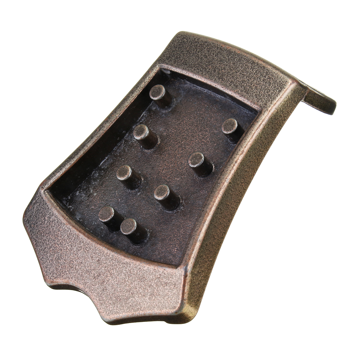 Metal 1.7"x2.4"x1.6" Triangle 8-String Mandolin Tailpiece Golden Guitar Parts - Photo: 4