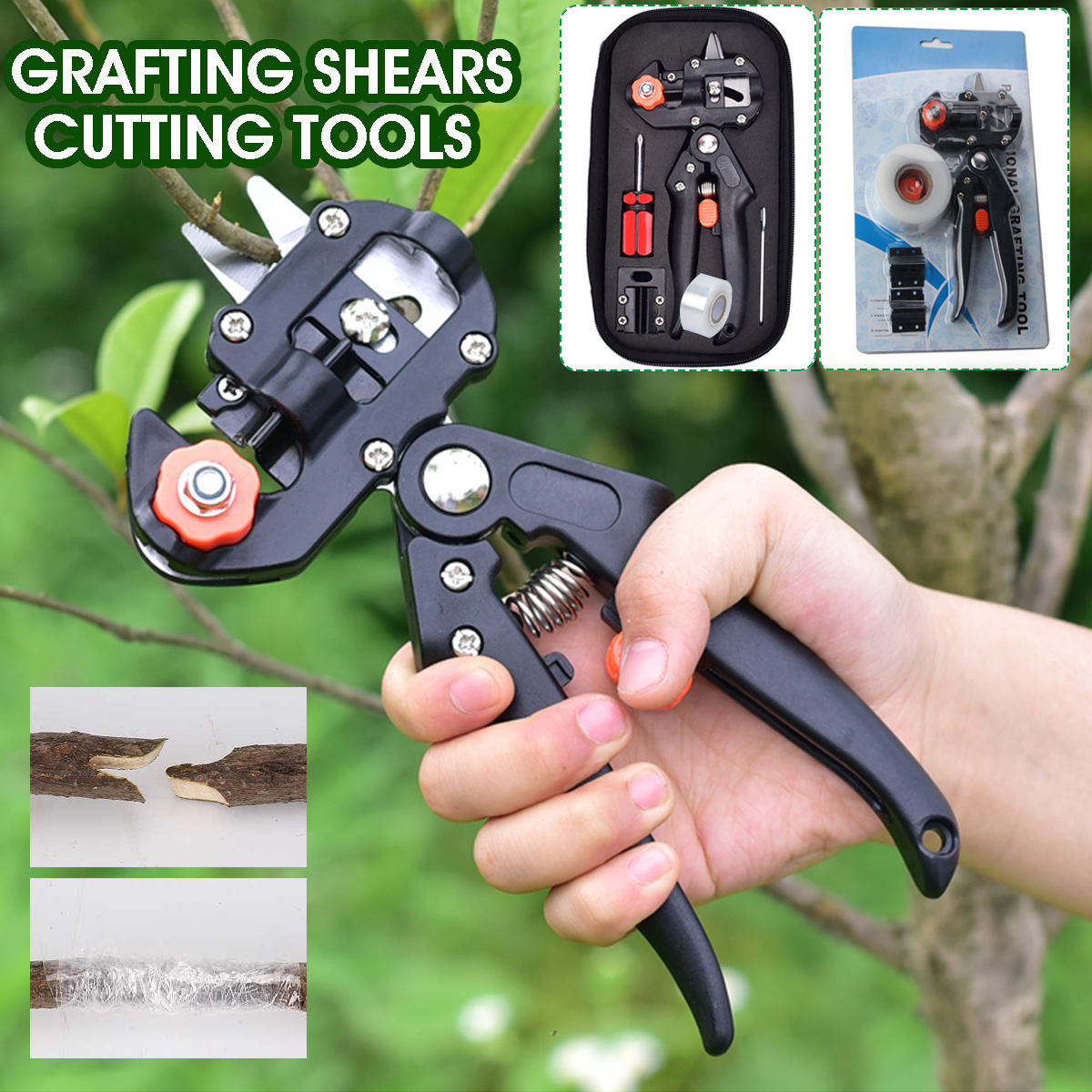 Garden Grafting Tool Set Fruit Tree Pro Pruning Shears Scissor Cutting Tools KIT 