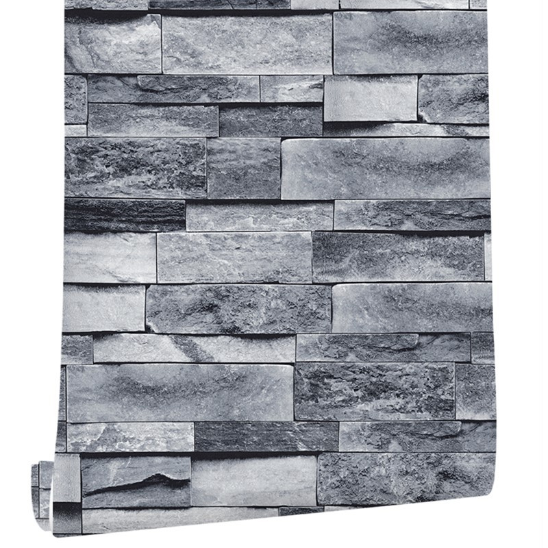 Wallpaper Bricks Slate Textured 3D Effect Grey Brick Tones Wall Paper –  Electronic Pro