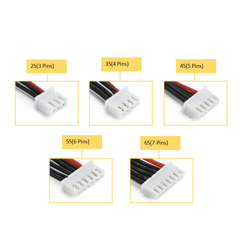 11CM Connecting Silicone Cable Extension Wire 1S2P/2S3P/3S4P/4S5P/5S6P/6S7P for Lipo Battery Balance Charger Battery - Photo: 2