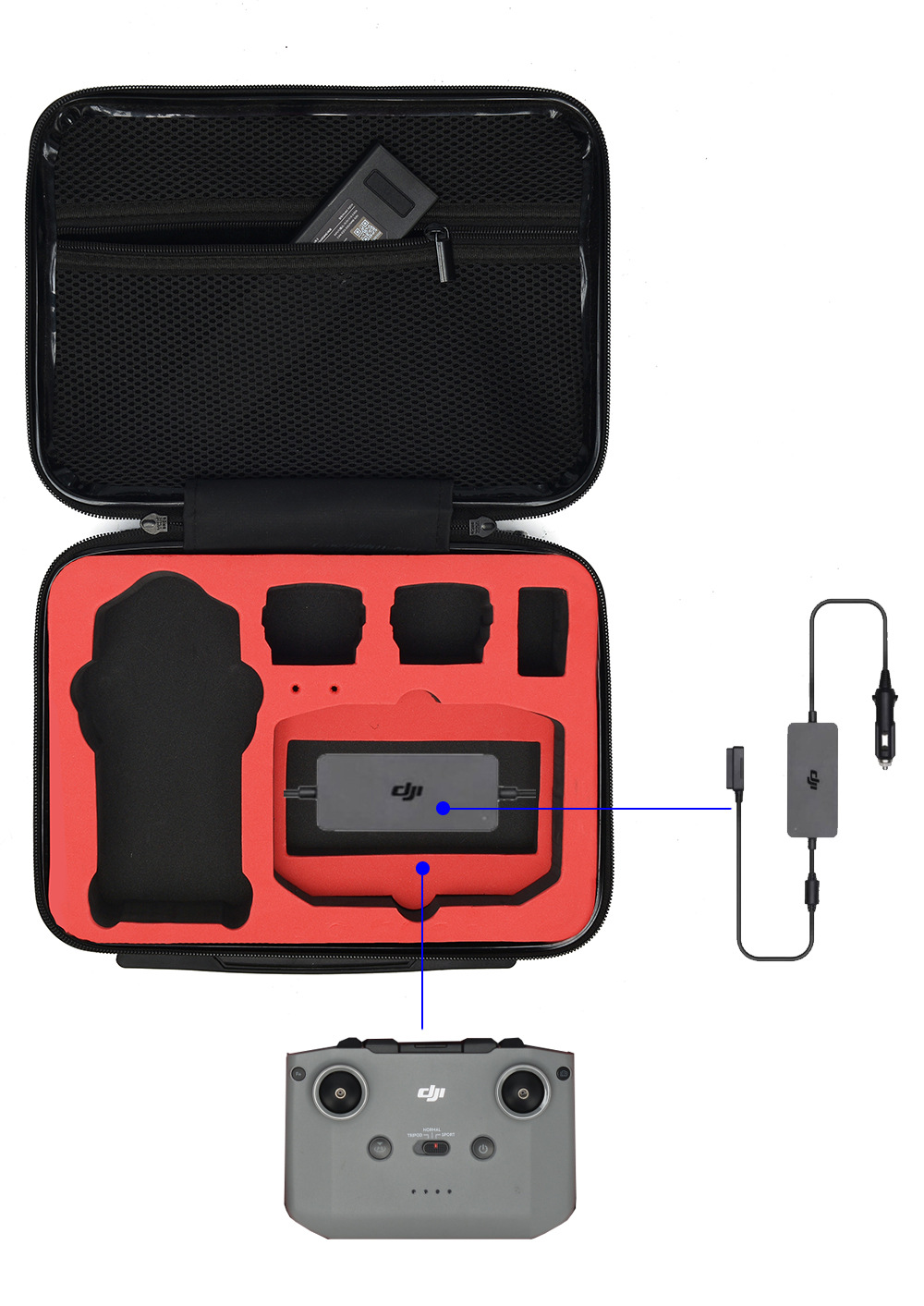 Waterproof Carrying Case Storage Bag for DJI Mavic Air 2 RC Quadcopter - Photo: 6