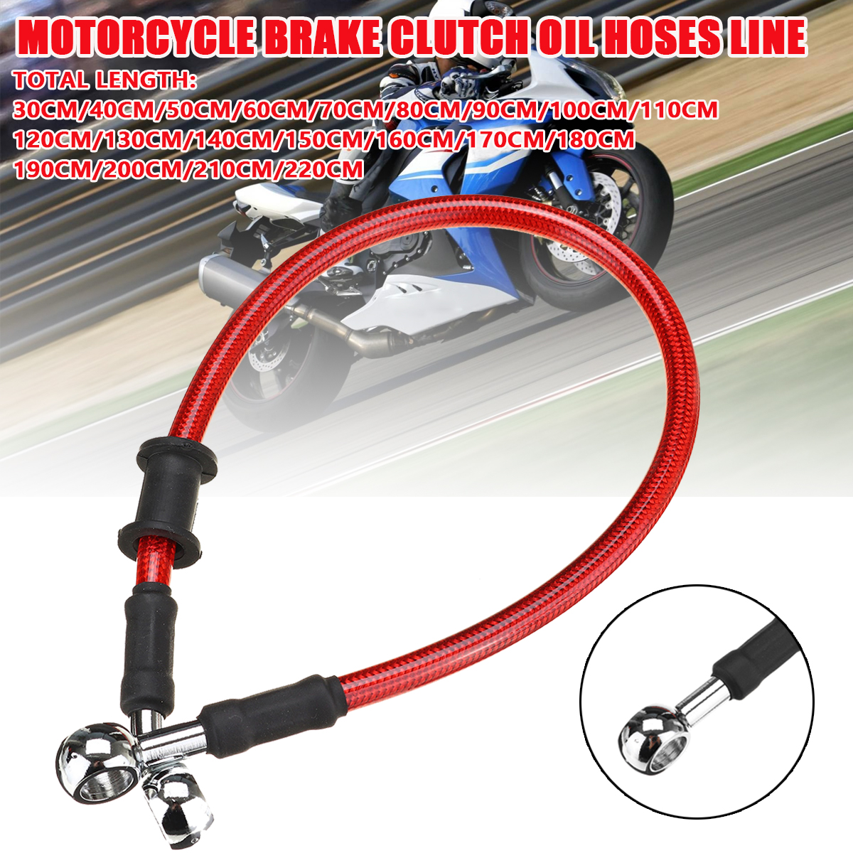 Universal Motorcycle Brake Clutch Hose Line 100cm 