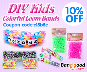 Extra 10% OFF For DIY Kids: Colorful Loom Bands by HongKong BangGood network Ltd.