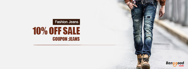 Extra 10% OFF For Men's Jeans by HongKong BangGood network Ltd.