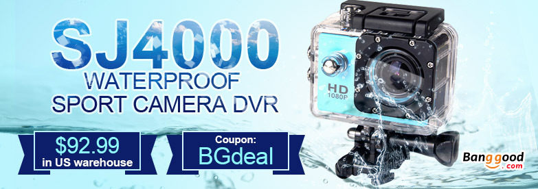 $10 Discount for SJ4000 Waterproof HD 1.5 Inch Car DVR Camera Sport DV Novatek 1080P in US Warehouse by HongKong BangGood network Ltd.