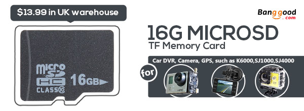 8% OFF 16GB MicroSD TF Memory Card for Car DVR Camera GPS by HongKong BangGood network Ltd.