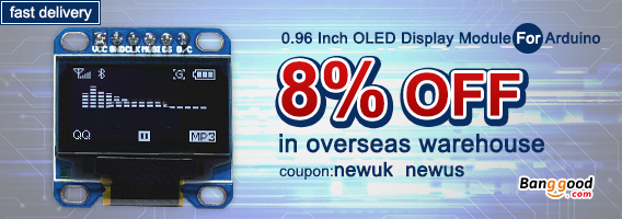 US Warehouse: Extra 8% OFF 0.96 Inch White SPI OLED Display Module 12864 LCD For Arduino by HongKong BangGood network Ltd.
