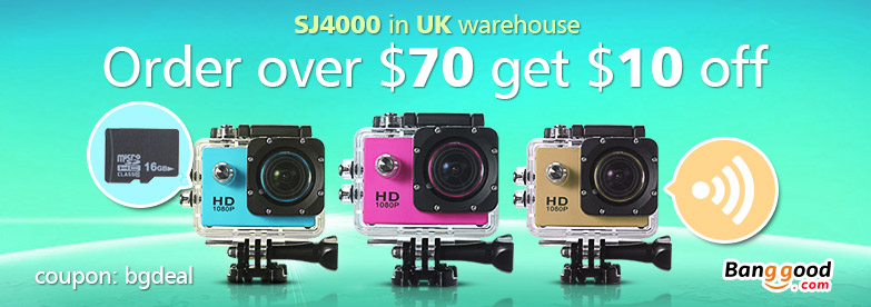 SJ4000 Car DVR Cameras  in UK Warehouse Get $10 Discount When Order Over $70 by HongKong BangGood network Ltd.