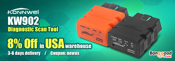 Extra 8% OFF in USA warehouse For KW902 Diagnostic Scan Tool by HongKong BangGood network Ltd.