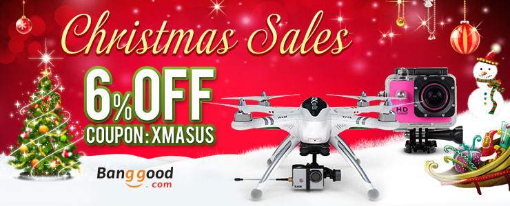 USA Warehouse Christmas Sales Get 6% OFF Via Coupon Code: xmasus by HongKong BangGood network Ltd.