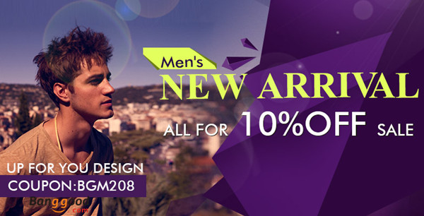 All For 10% OFF For Men's New Arrival Collection by HongKong BangGood network Ltd.