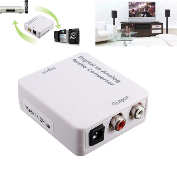 Optical Digital Coaxial Toslink Signal To Analog Audio Converter