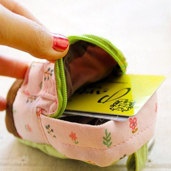 Girl Mini Flower Canvas Coin Card Key Purse Backpack Bag Wallet