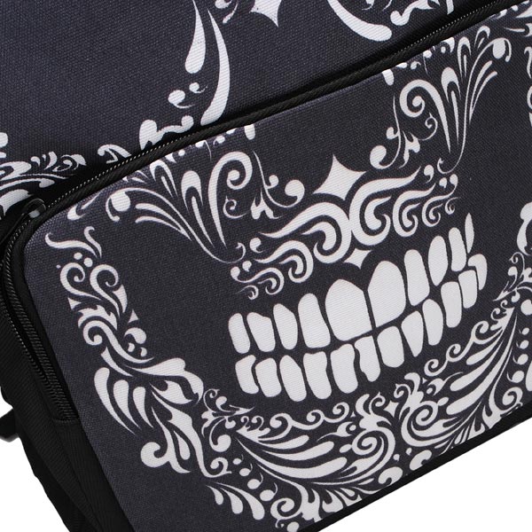 Unisex Punk Skull Printed Backpack Shoulder Bag