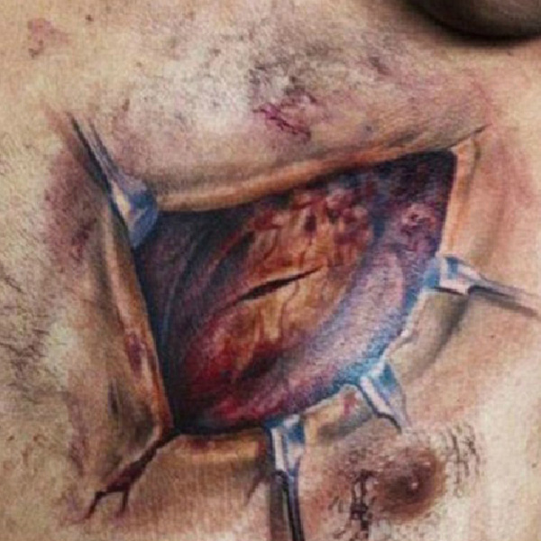 Horror Stitch Wound Water Proof Temporary Scar Tattoo Sticker