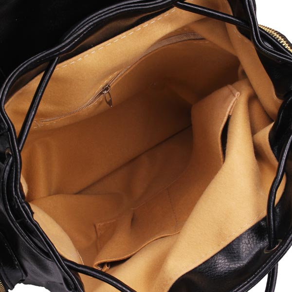 Women Casual Leather Candy Color Backpack Shoulder Bag