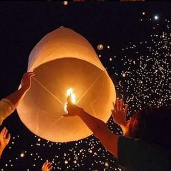 Love Heart KongMing Sky Lanterns Chinese Traditional Wishing Lamp