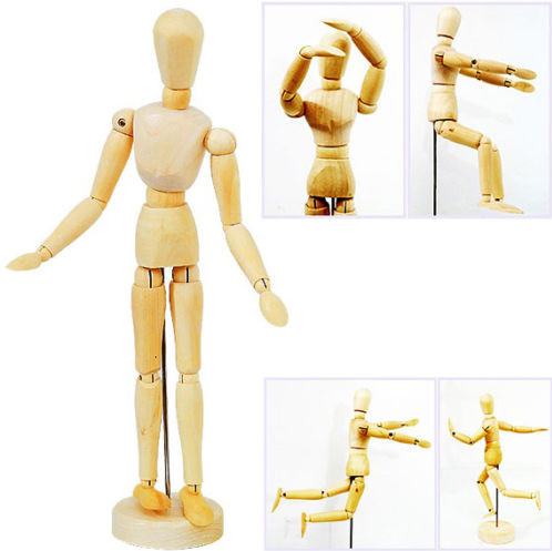 20cm Wooden Jointed Doll Man Figures Model Movements Painting Sketch Cartoon