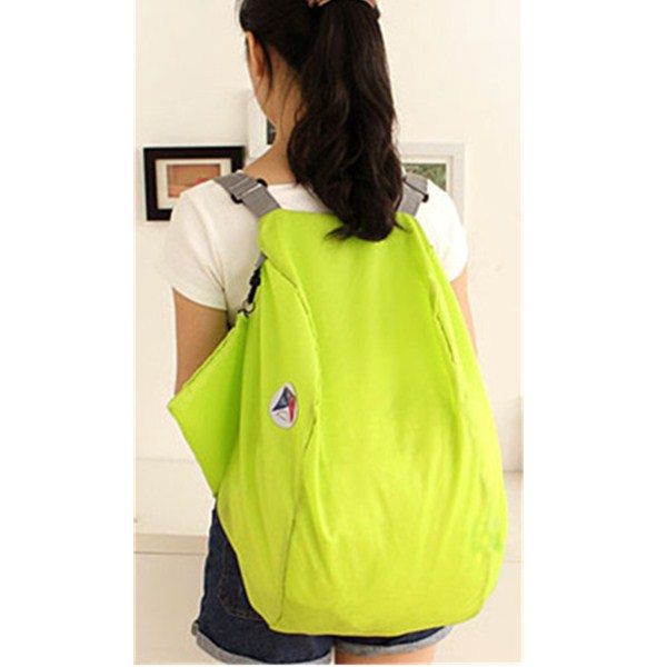 Girl Nylon Foldable Travel Shoulder Storage Bag Schoolbag Backpack