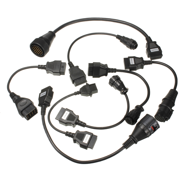 Paquete de cables adaptadores de herramienta de diagnóstico de coche OBD 2 OBDII de 8 piezas para camión Autocom CDP