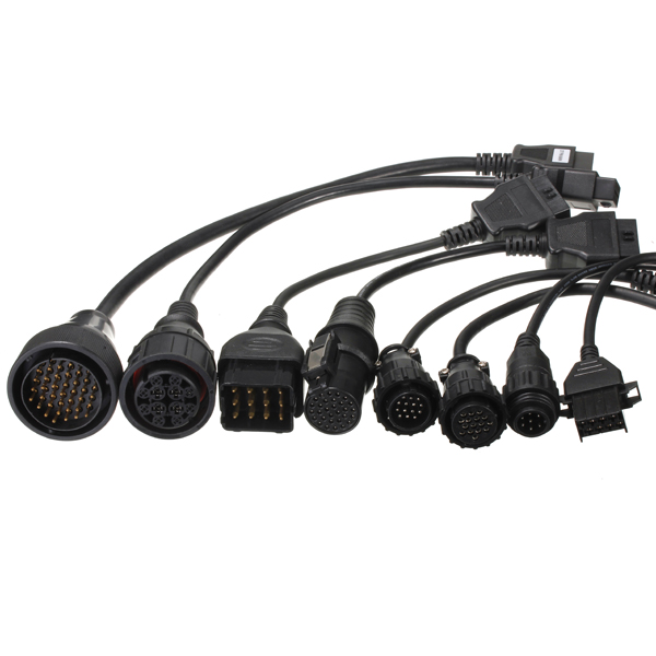 Paquete de cables adaptadores de herramienta de diagnóstico de coche OBD 2 OBDII de 8 piezas para camión Autocom CDP
