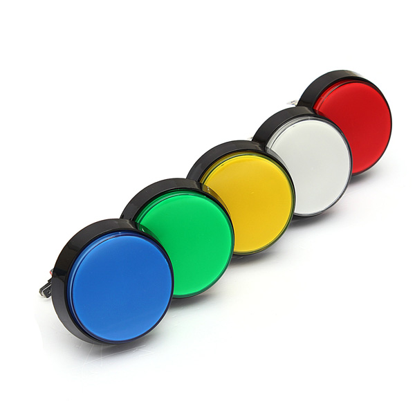 5 Colors LED Light 60MM Arcade Video Game Player Push Button Switch 6