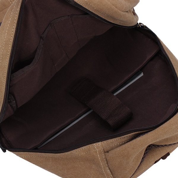 Men Vintage Retro Style Canvas Casual Backpack Laptop Bag
