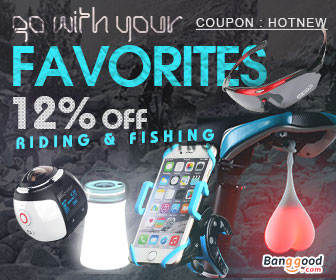 12% OFF for Collection of Sports and Outdoors Stuff from HongKong BangGood network Ltd.