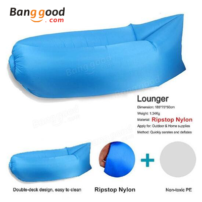 Fast Inflatable Sleeping Daybed Air Camping Sofa Portable Beach Nylon Lazy Chair from BANGGOOD TECHNOLOGY CO., LIMITED