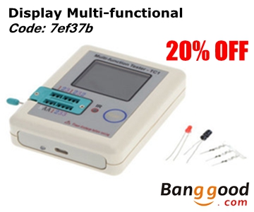 Extra 20% OFF Display Multi-functional TFT Backlight Transistor Tester from BANGGOOD TECHNOLOGY CO., LIMITED