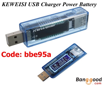 Extra 20% OFF KEWEISI USB Charger Power Battery Capacity Tester Voltage Current Meter from BANGGOOD TECHNOLOGY CO., LIMITED