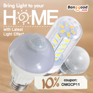 10% OFF for E27 LED Bulb  from BANGGOOD TECHNOLOGY CO., LIMITED