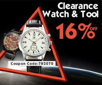 16% OFF for Watch & Tools Clearance from BANGGOOD TECHNOLOGY CO., LIMITED