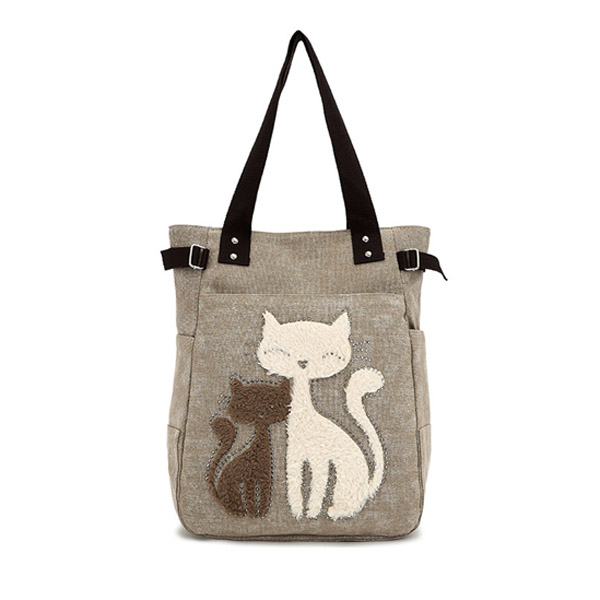 Cat Canvas Shoulder Bags
