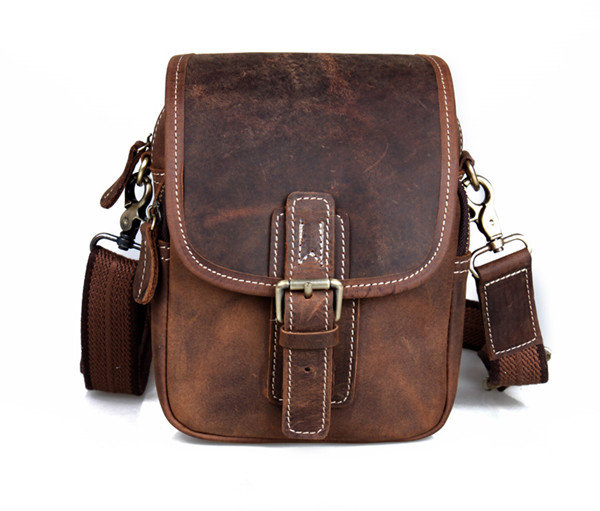 Men Messenger Bag Genuine Leather Crossbody Bag Business Casual Shoulder Bags