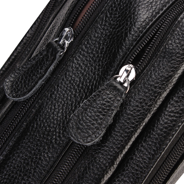 Genuine Leather Cowhide Men Waist Sports Bag Outdoor Travel Belt Wallet
