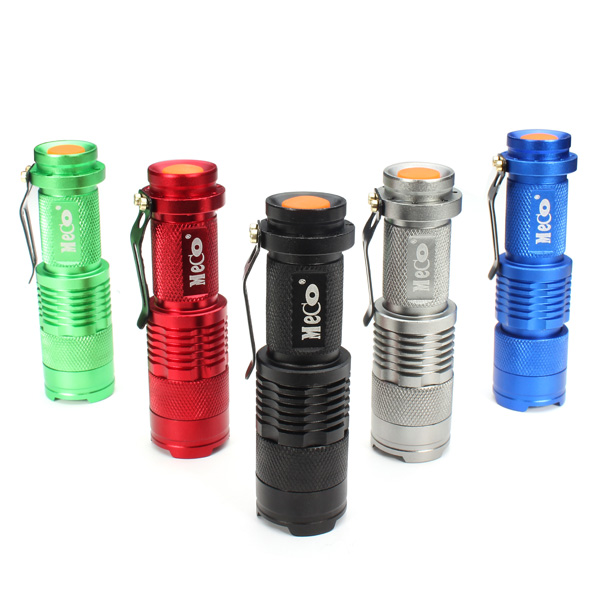 MECO Q5 500LM Multicolor Zoomable Mini LED Flashlight 