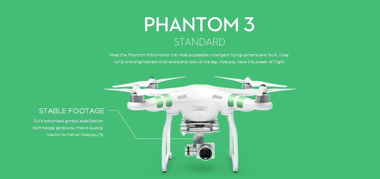 DJI Phantom 3 Standard FPV Con 2.7K HD Gimbal fotografica RC Drone ...