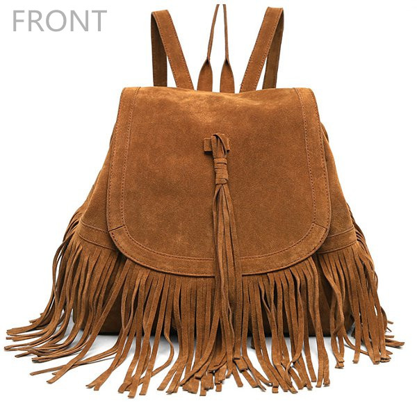 Front View Of Casual Tassel School Bags