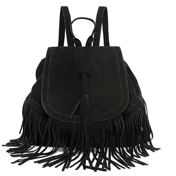 Black Tassel Backpack