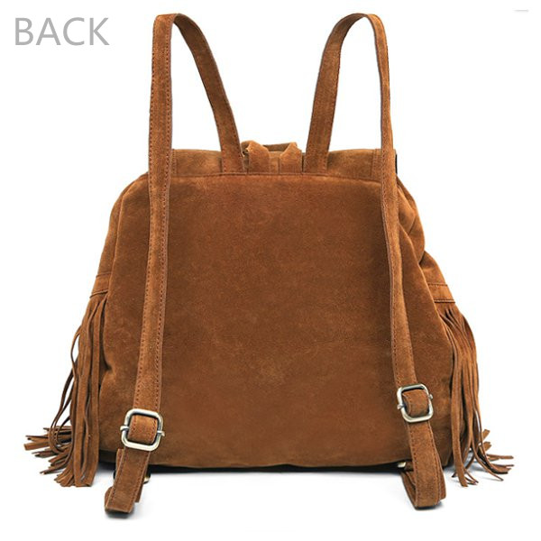 Back Of Casual Tassel Backpack