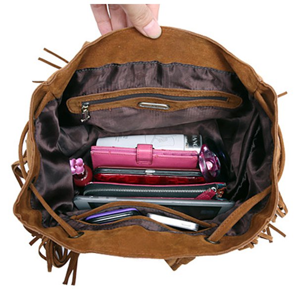 Inner Large Capcity Of Tassel Backpack