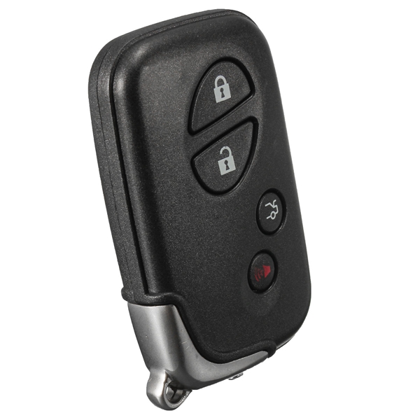 Car Remote Folding Uncut Flip Key Case Shell 4 Buttons Black for Lexus 