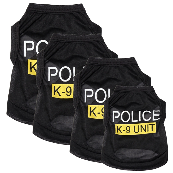 Fashion Police K-9 Unit Puppy Dog T-Shirts Pet Summer Clothes
